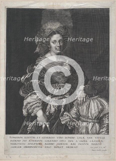 Laura Dianti with a Black Page, 1600-1627. Creator: Aegidius Sadeler II.