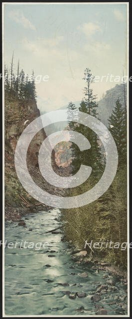 Canyon of Eagle River--west entrance, Colorado, c1899. Creator: William H. Jackson.