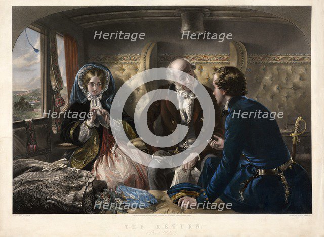 The Return (First Class), pub. 1857. Creator: Abraham Solomon (1824 - 1862) after.