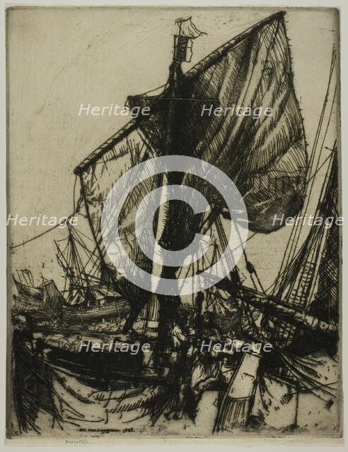 Fishermen of Chioggia, 1908. Creator: Donald Shaw MacLaughlan.