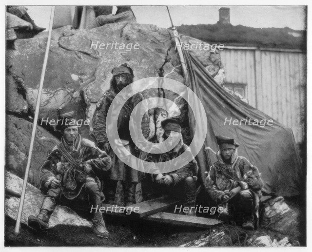 Group of Lapps, Norway, late 19th century. Artist: John L Stoddard