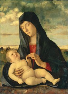 Madonna and Child in a Landscape, c. 1480/1485. Creator: Giovanni Bellini.