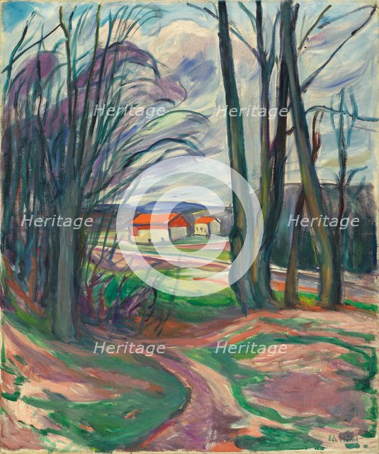 Landscape in Skoyen, 1920s. Artist: Munch, Edvard (1863-1944)