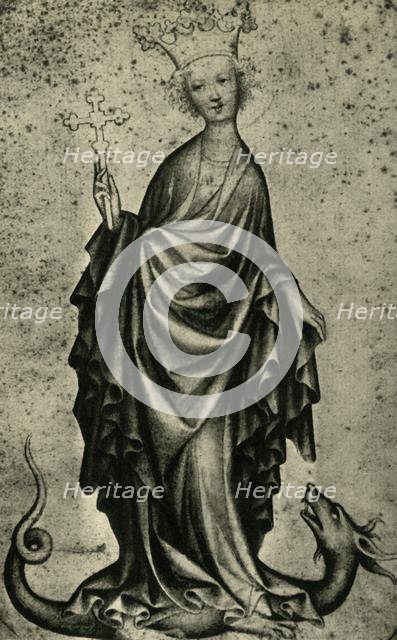 Saint Margaret, early 15th century, (1943). Creator: Unknown.