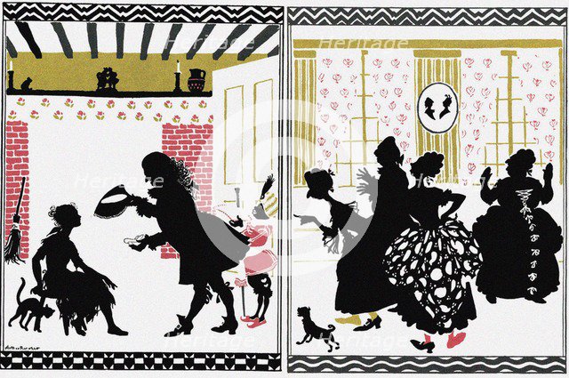 Illustration for Fairy Tale Cinderella. Artist: Rackham, Arthur (1867-1939)