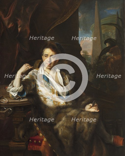 Portrait of the Painter Charles Bruni, 1709.