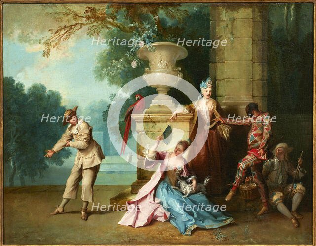 Comédiens dans un parc, ca 1719. Creator: Oudry, Jean-Baptiste (1686-1755).
