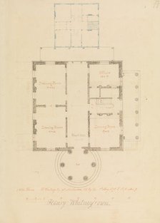 House for Henry Whitney, New Haven, Connecticut (client's plan), 1835. Creator: Alexander Jackson Davis.