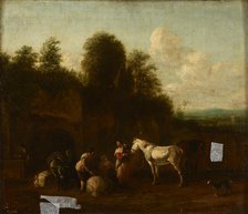 Scene in Front of the Grotto, around 1650. Creator: Unknown.