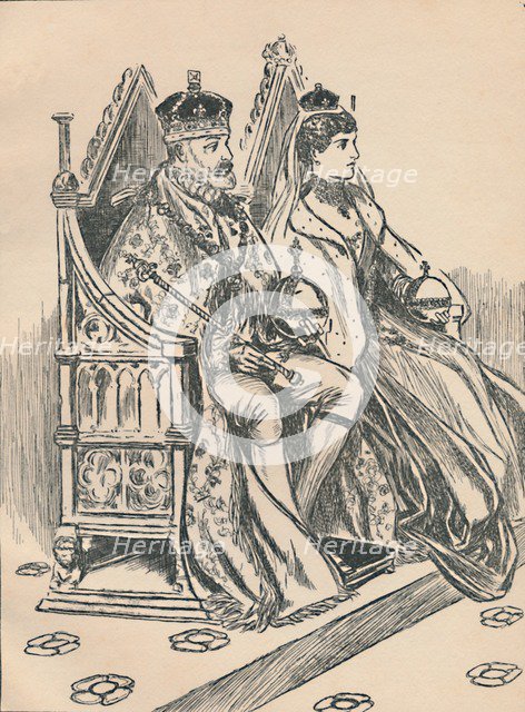 'King Edward VII and Queen Alexandra', c1907. Artist: Unknown.