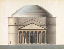 Architectural Project based on the Pantheon, ca. 1847. Creator: Ahlsned.