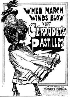 Advertisement for Géraudel's Pastilles, 1898. Creator: Unknown.