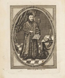 Theoklitos Polyeidis (1698-1759). Frontispiece from: Sacra tuba fidei, 1736. Creator: Schmidt, Johann Georg (1694-1767).