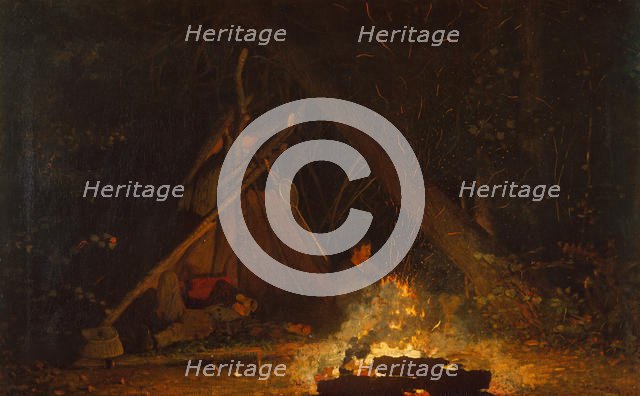 Camp Fire, 1880. Creator: Winslow Homer.