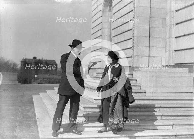 Martin, Anne Henrietta, National Chairman, National Women Party, 1926-, with Senator Clapp, 1918. Creator: Harris & Ewing.