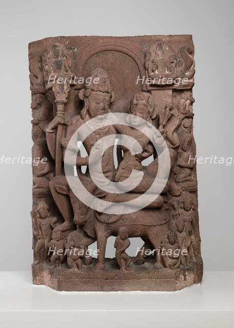 God Shiva Seated in Loving Embrace with Goddess Uma on the Bull Nandi, 9th century. Creator: Unknown.