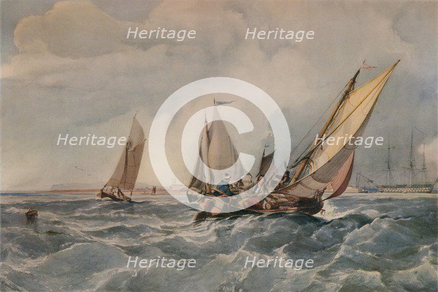'The Fishing Smack', 1835. Artist: George Chambers.