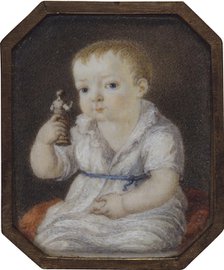 Portrait of Sergey Ivanovich Volkov as child, ca 1808. Artist: Anonymous  