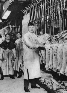 A meat porter, Smithfield Market, London, 1926-1927. Artist: Unknown