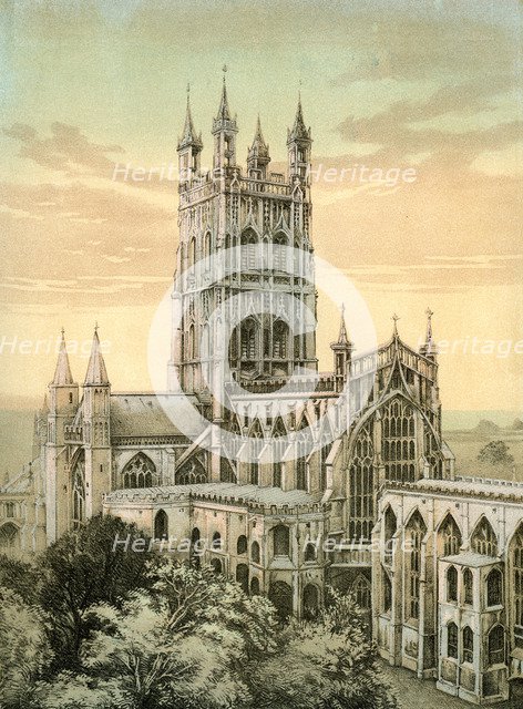 Gloucester Cathedral, Gloucestershire, c1870. Artist: Stannard & Son