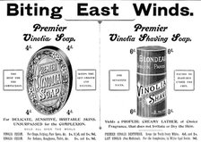Advertisement for Vinolia soaps, 1898. Creator: Unknown.