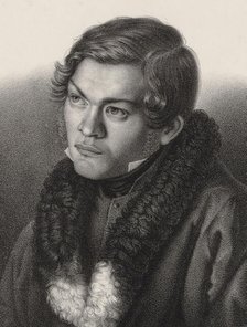 Portrait of the composer Karl Ludwig Drobisch (1803-1854), 1830. Creator: Hahn, Friedrich (1805-1870).