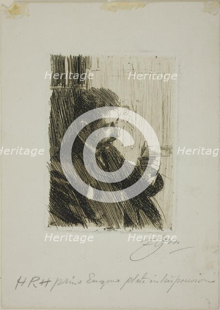 H. R. H. Prince Eugen of Sweden, 1891. Creator: Anders Leonard Zorn.