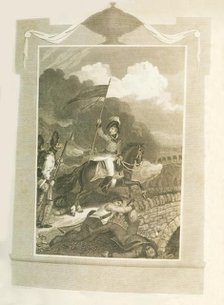 'Buonaparte atttempting to force the Bridge of Arcola', (1796), 1816. Creator: Unknown.