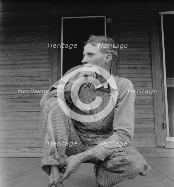 Tractor driver on cotton farm near Memphis, Texas, 1937. Creator: Dorothea Lange.