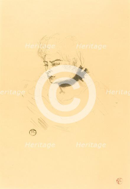 Mlle. Pois Vert, 1895. Creator: Henri de Toulouse-Lautrec.