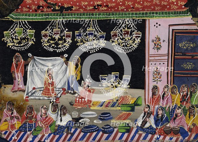 Wedding Procession: Bride Under a Canopy, c1800. Creator: Unknown.