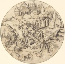 Saint George and the Dragon, c. 1465/1470. Creator: Israhel van Meckenem.