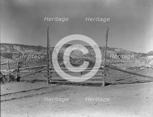 From the village to the field, Escalante, Utah, 1936. Creator: Dorothea Lange.