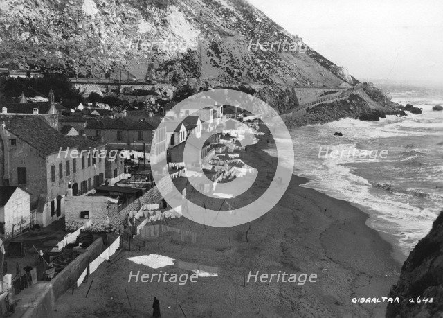 Beach, Gibraltar, c1920s-c1930s(?). Artist: Unknown