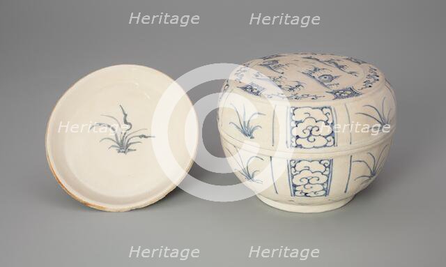 Covered Box with Plant and Cloud Motif, Late 15th/early 16th century. Creator: Unknown.