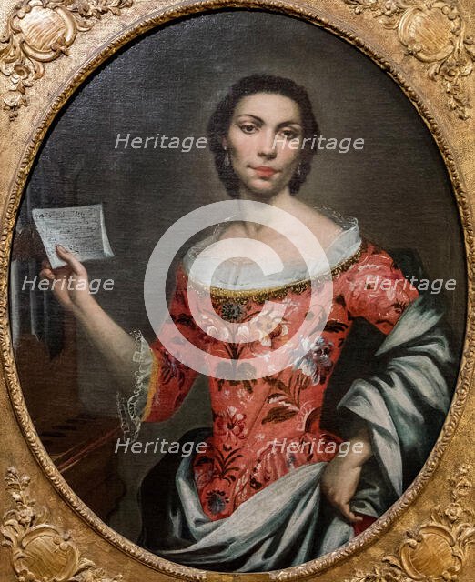 Portrait of the singer and organist Maria Caterina Serassi (1723-1756), 1745-1750. Creator: Anonymous.