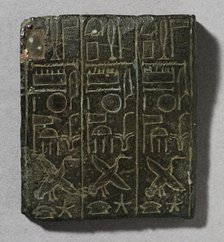 Plaque Inscribed by a High Priest of Amen, 21st Dynasty (1055-931 BCE) or later. Creator: Unknown.