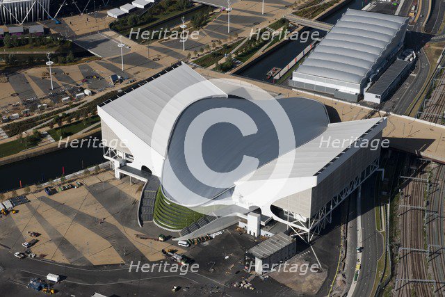 London Aquatics Centre and Water Polo Arena, Queen Elizabeth Olympic Park, London, 2012. Artist: Damian Grady.