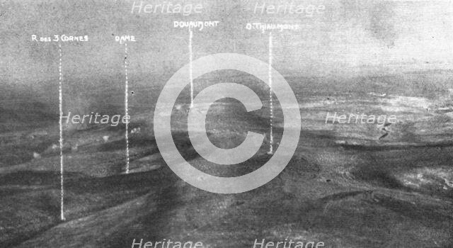 'Thiaumont; Deux aspects du champ de bataille de Thiaumont', 1916. Creator: Unknown.