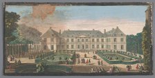 View of the Palais du Temple in Paris seen from the garden, 1700-1799. Creators: Anon, Jacques Rigaud.