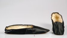 Evening slippers, French, 1845-65. Creator: J Petit.