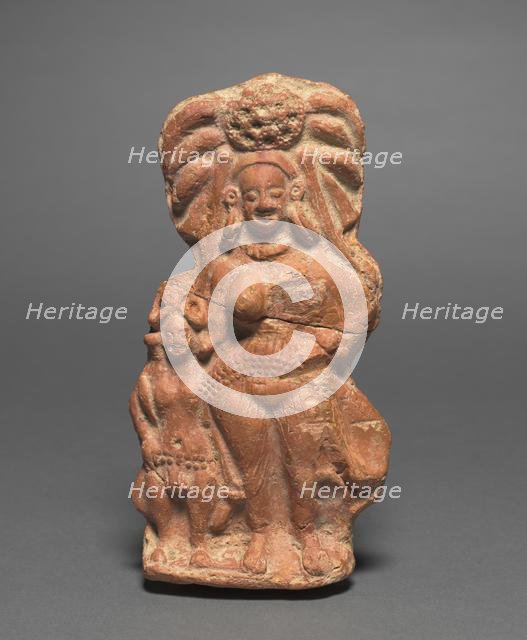 Nature Divinity (Yakshi) with Dwarf Hermaphrodite, c. 100 BC. Creator: Unknown.