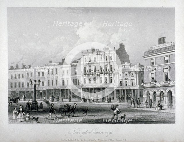 Newington Causeway, Southwark, London, c1858. Artist: Anon