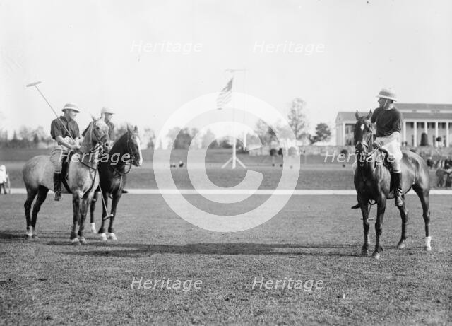 Polo match between American and English teams, 1913. Creator: Bain News Service.