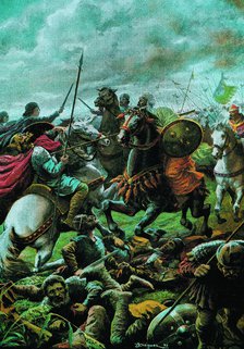 Battle of Guadalete (19-26 July 711), the defeat of the troops of the Visigothic King Don Rodrigo…