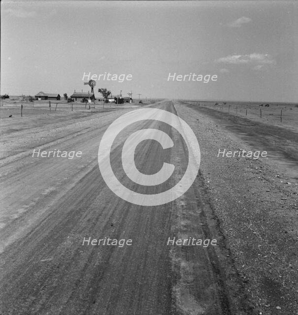 Blowing dust in the Oklahoma Panhandle, 1938. Creator: Dorothea Lange.