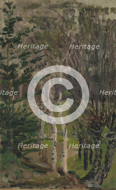 Landscape in Spring, probably 1908. Creator: Nikolai Johannes Astrup.