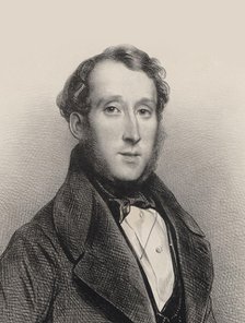 Portrait of pianist and composer George Alexander Osborne (1806-1893), 1850. Creator: Devéria, Achille (1800-1857).