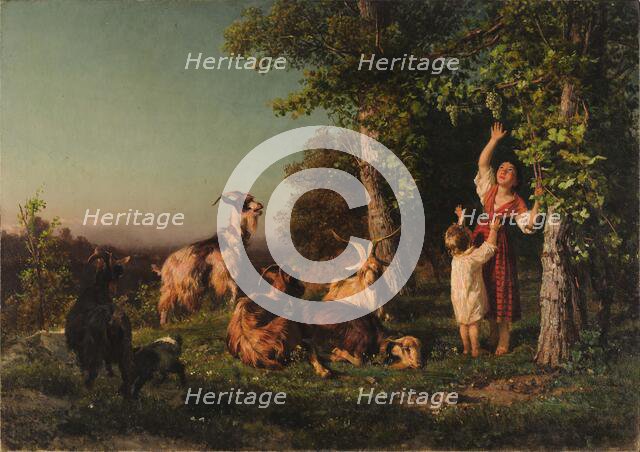 Tramonto (Sunset), 1858. Creator: Palizzi, Filippo (1818-1899).