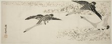 Descending Geese, c. 1830. Creator: Ando Hiroshige.